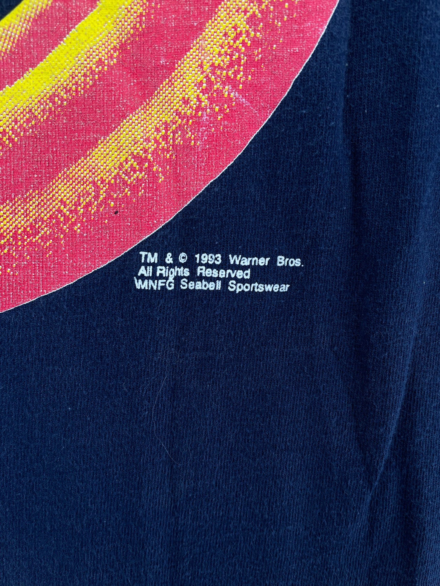 1993 LOONEY TUNES TAZ x PANN STATE Made in USA Size XL Vintage College T-Shirt / G2575T