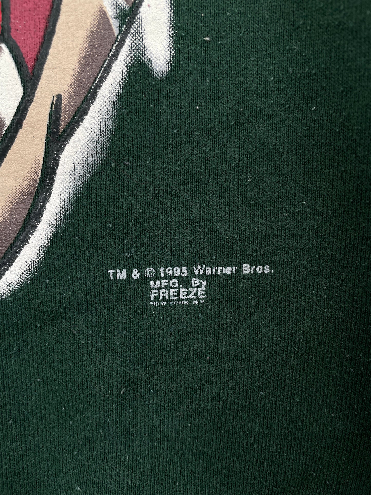 .1995 LOONEY TUNES TAZ Made in USA Size XL Vintage Sweat-shirt / E7962S