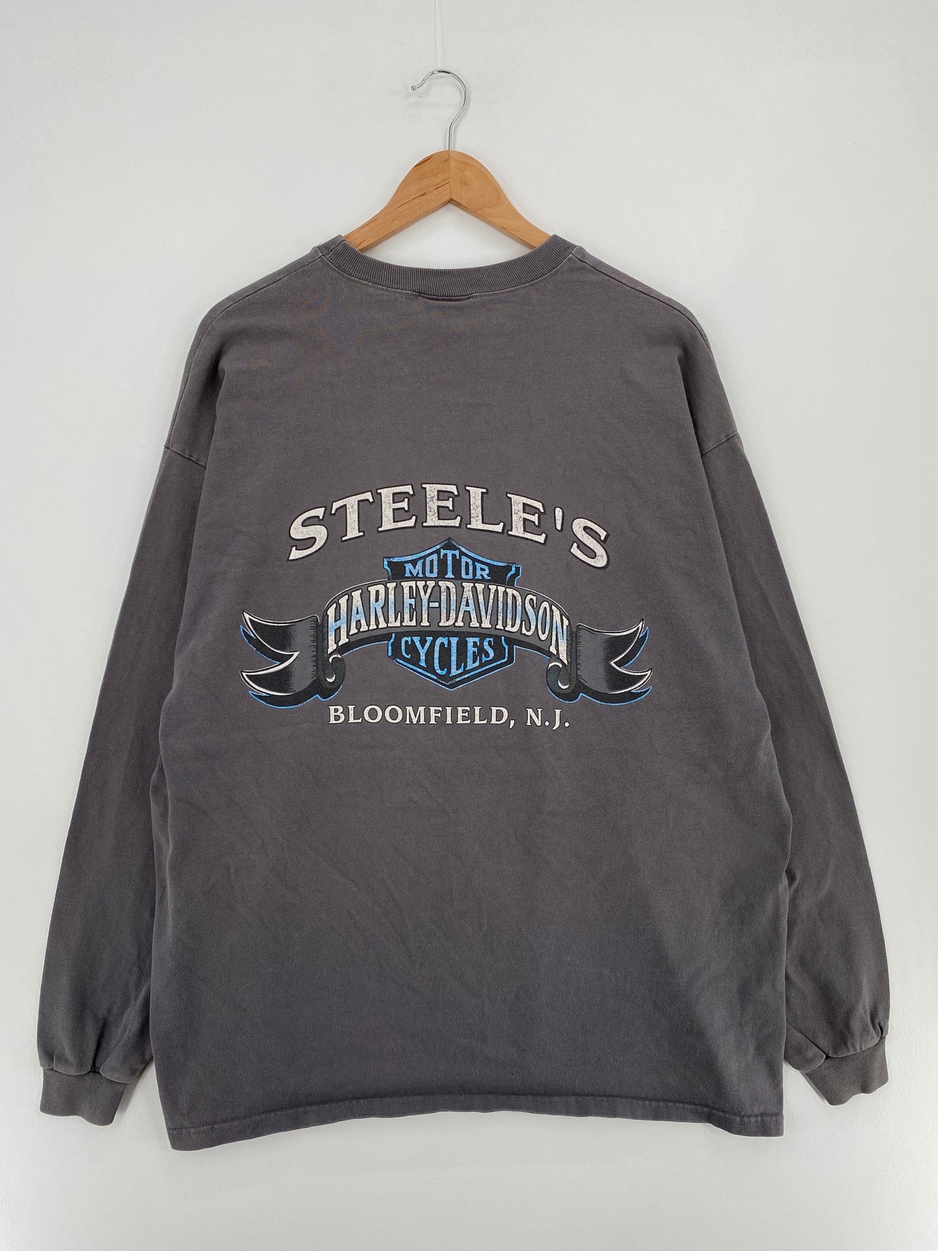 90’s HARLEY DAVIDSON Made in USA Size XXL Vintage Long Sleeve T-Shirt / E9671T