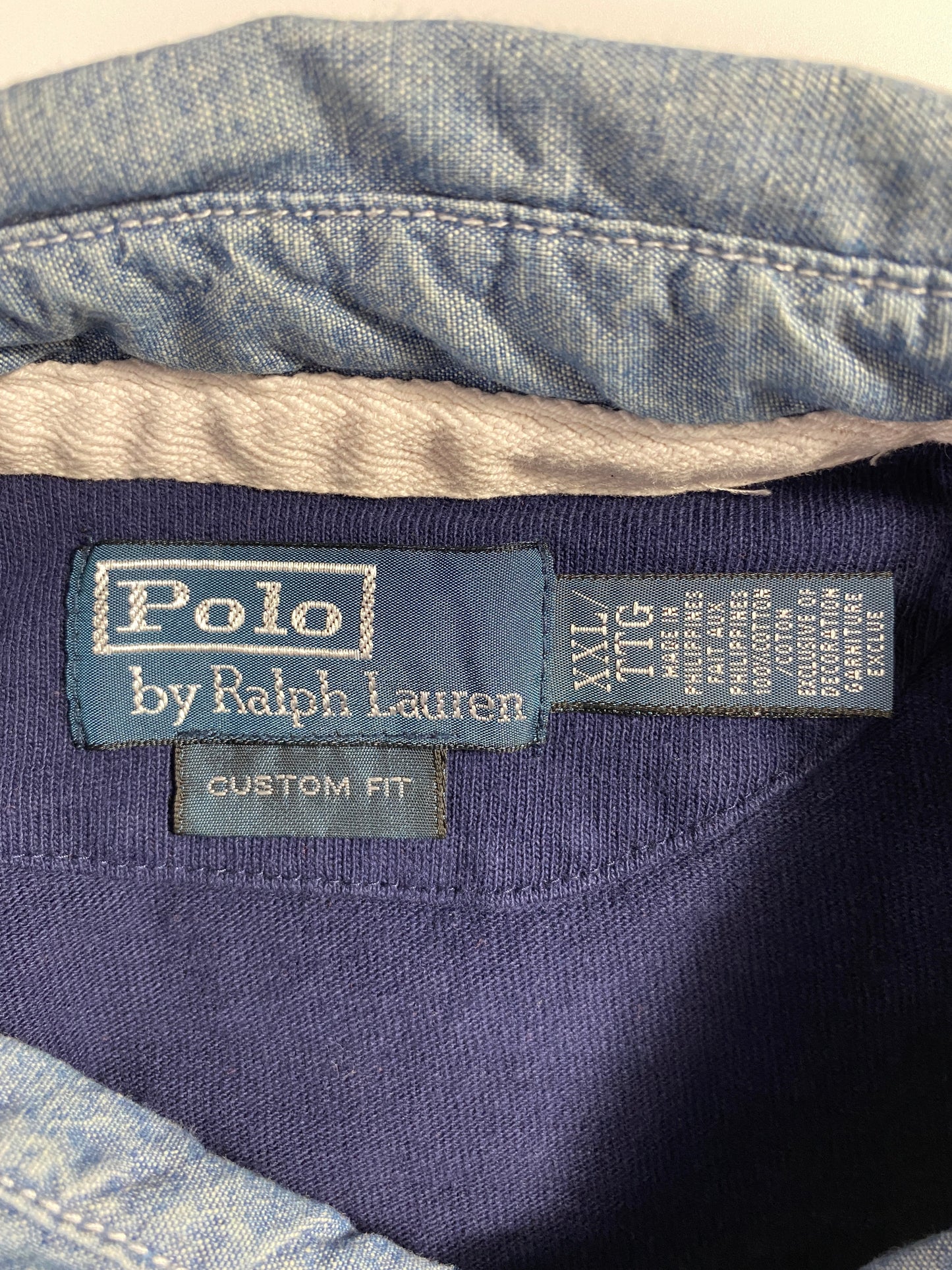 90’s POLO RALPH LAUREN Size XXL Vintage Rugby-Shirt / G3234R