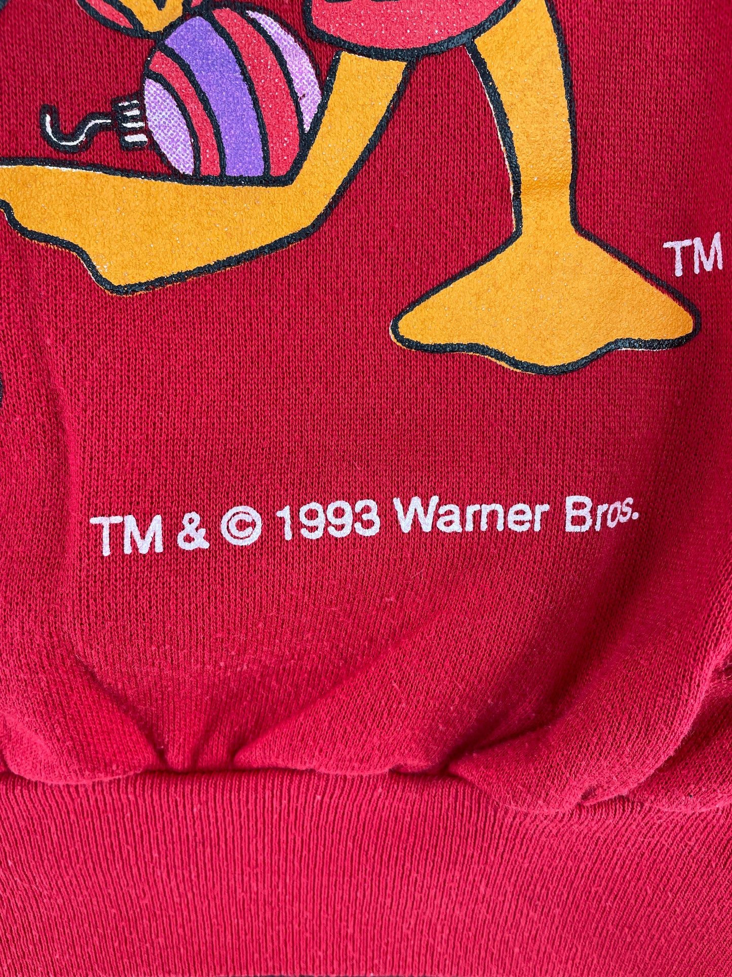 1993 LOONEY TUNES CHRISTMAS Made in USA Size XL Vintage Sweat-shirt / G5203S