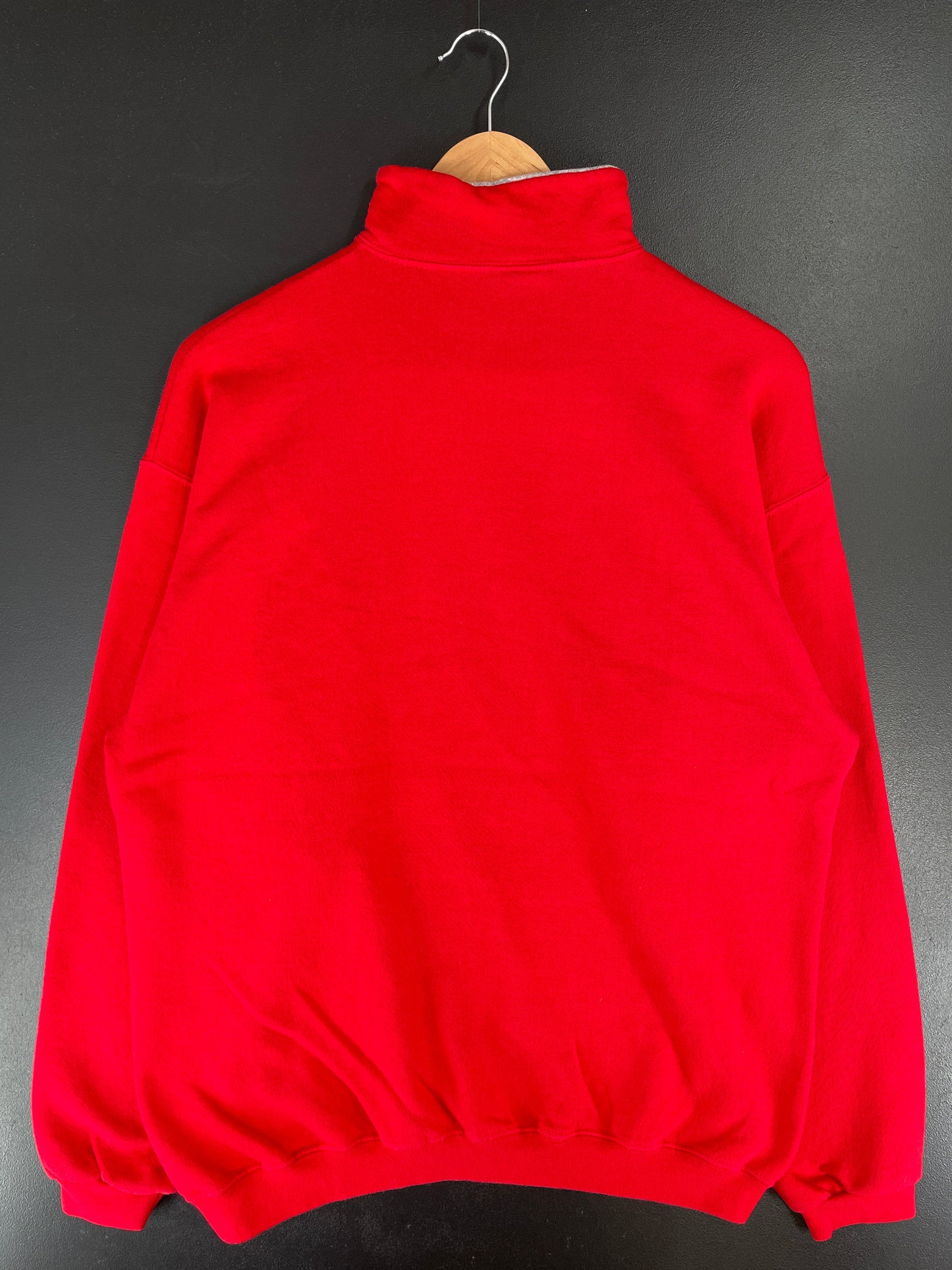 90's DISNEY MINNIE Made in USA Size Approx.L Vintage Half Zip Sweat-shirt / G4118S