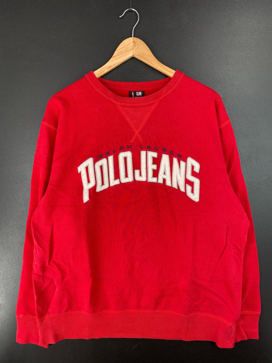 00' RALPH LAUREN POLO JEANS Size L Vintage Sweat-shirt / F7978S