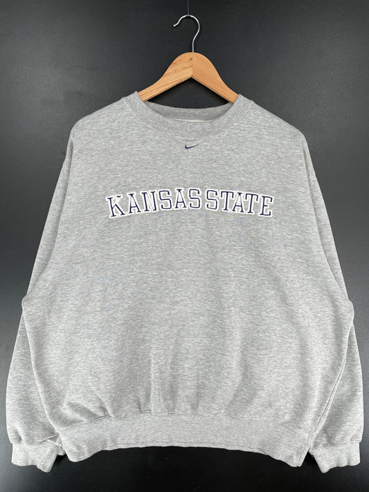 00' NIKE x KANSAS STATE Size XL Vintage College Sweat-shirt / F3651S