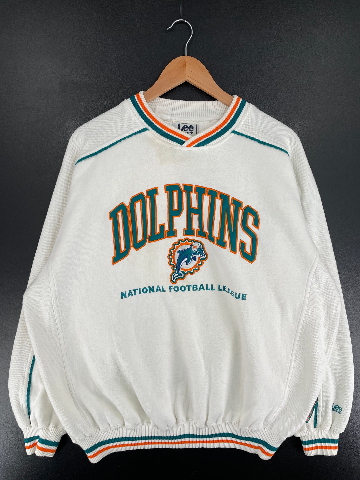 00’ MIAMI DOLPHINS Size XL Vintage NFL Sweat-Shirt / F203S