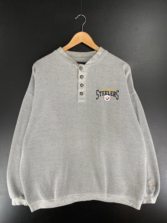 90’s STARTER x PITTSBURGH STEELERS Size L Vintage NFL Sweat-Shirt / E6930S