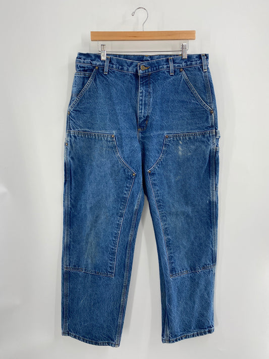 Vintage CARHARTT Made in USA Size W30xL30 Double Knee Denim Pants / F324P