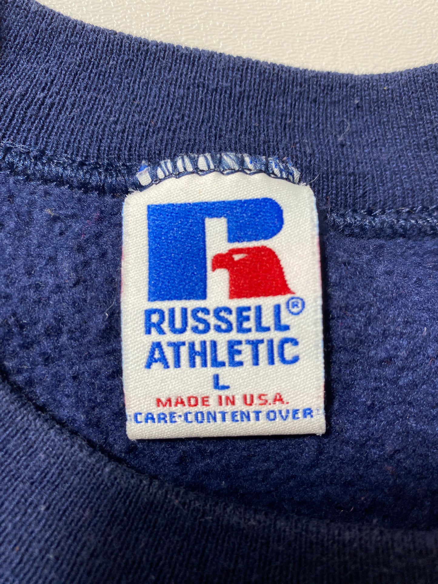 90's RUSSELL x KEARNEY BEARCATS Made in USA Size L Vintage College Sweat-shirt / G7172S