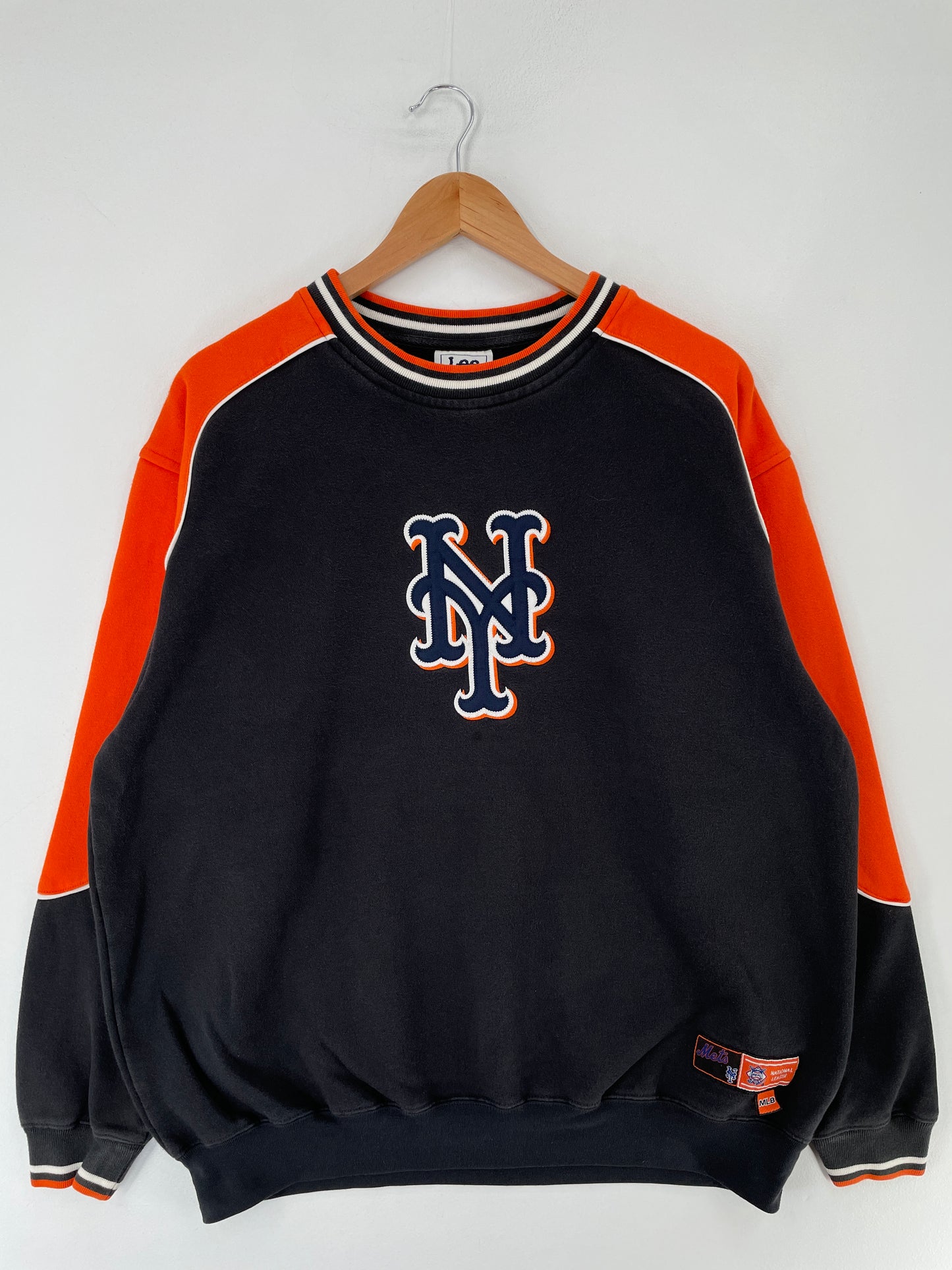 00' NEW YORK METS Size L Vintage MLB Sweat-Shirt / F451S