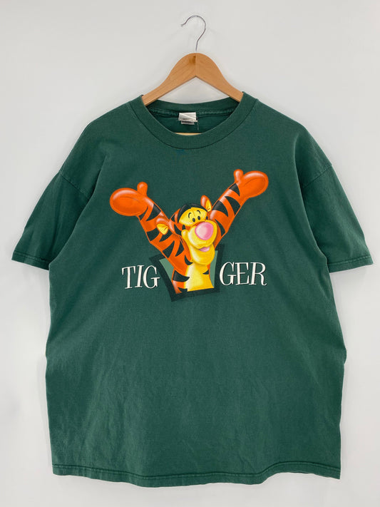 00' DISNEY TIGGER Made in USA Size XL Vintage T - Shirts / E8684T