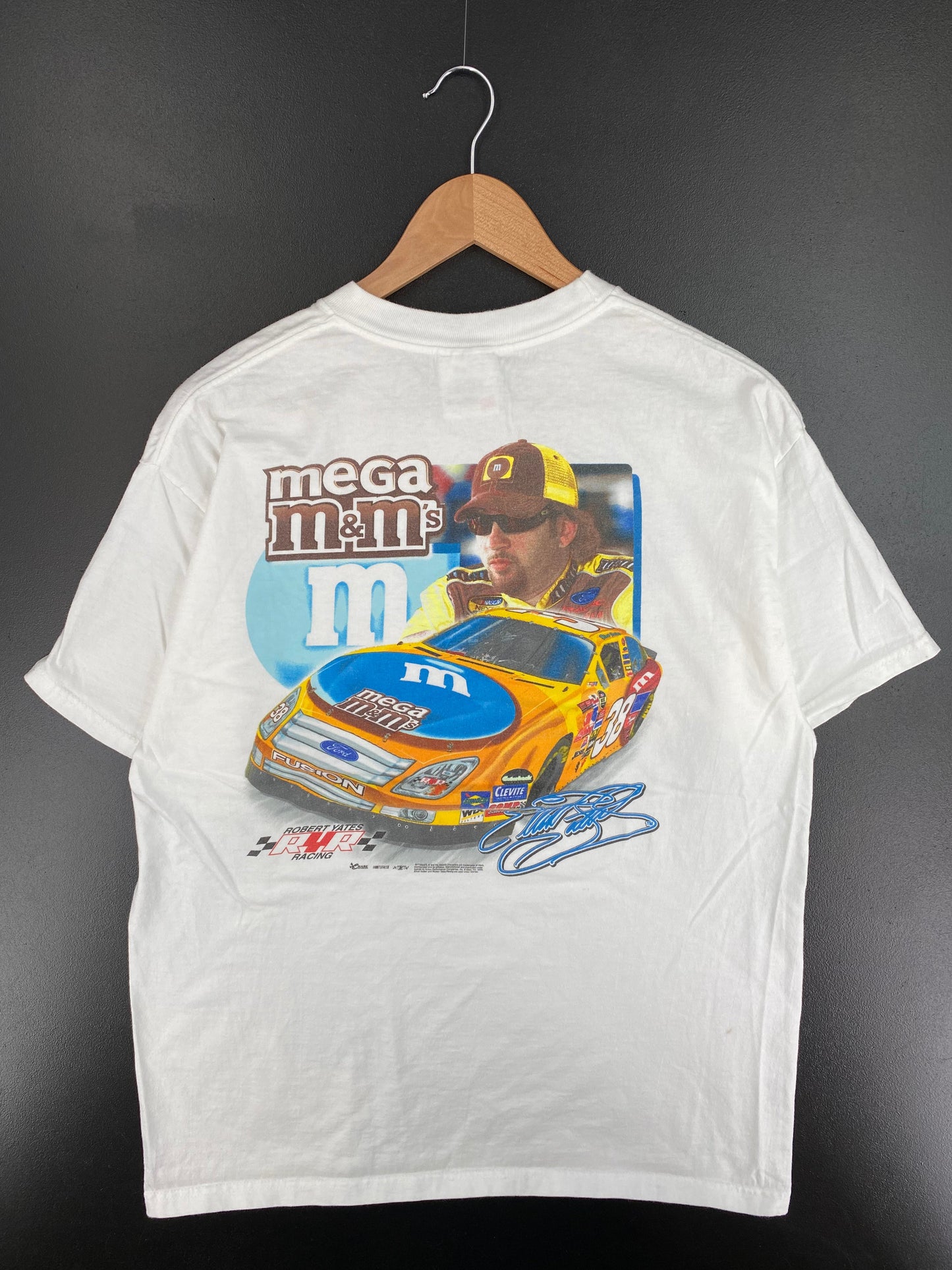 Vintage NASCAR ELLIOTT SADLER x M&M Size L Racing T-shirt / F988T