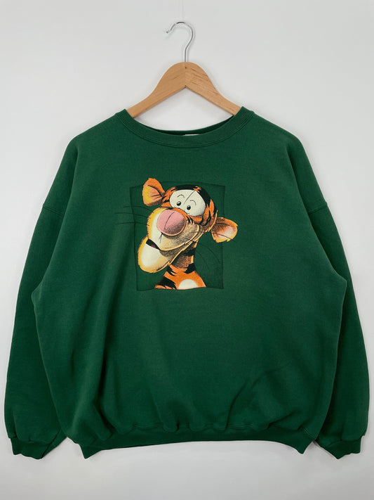 00’ DISNEY TIGGER Made in USA Size XL Vintage Sweat-Shirt / F1252S
