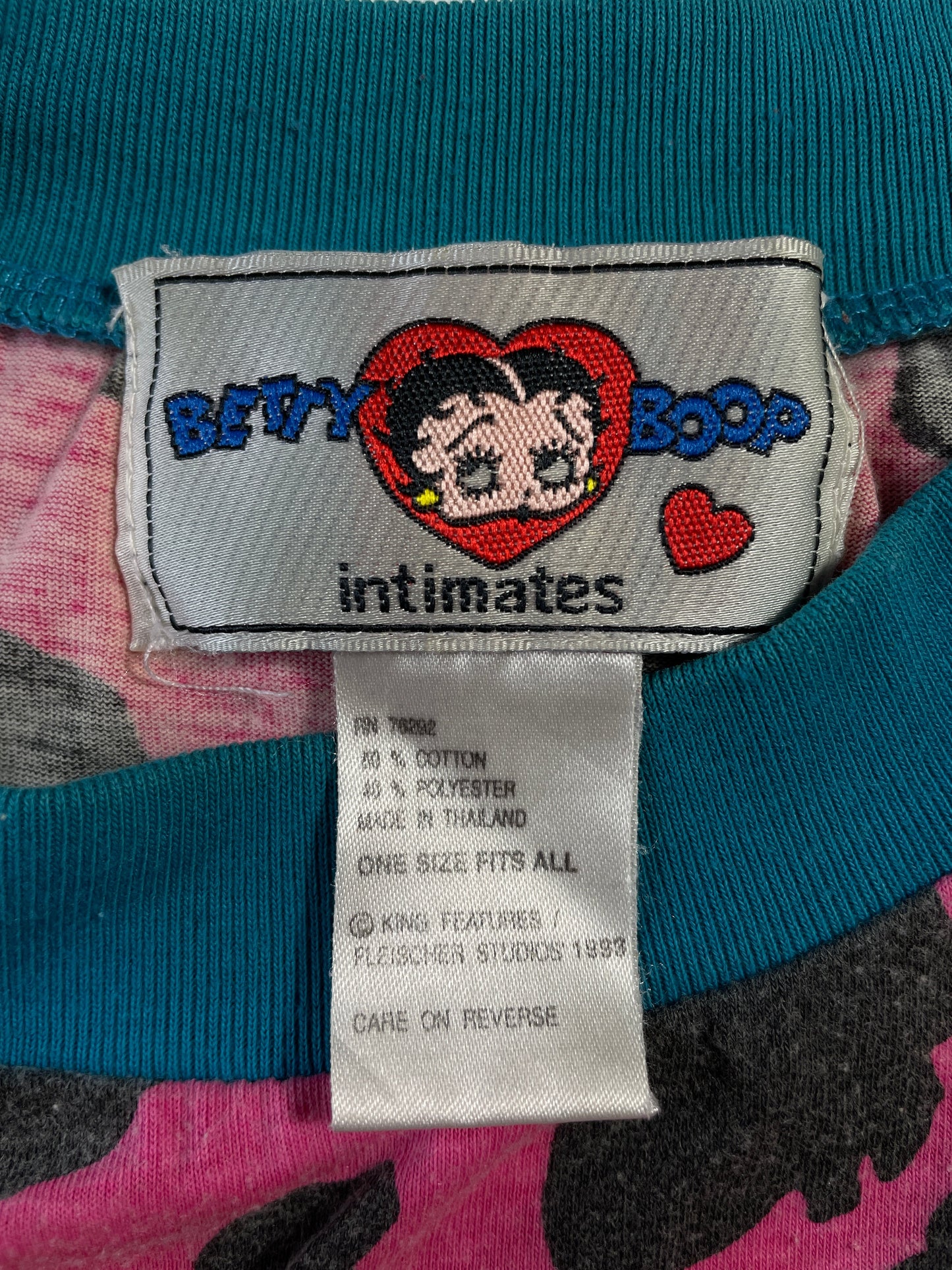 1994 BETTY BOOP Size Approx.XXL Vintage Long Length T-Shirt / F3048T