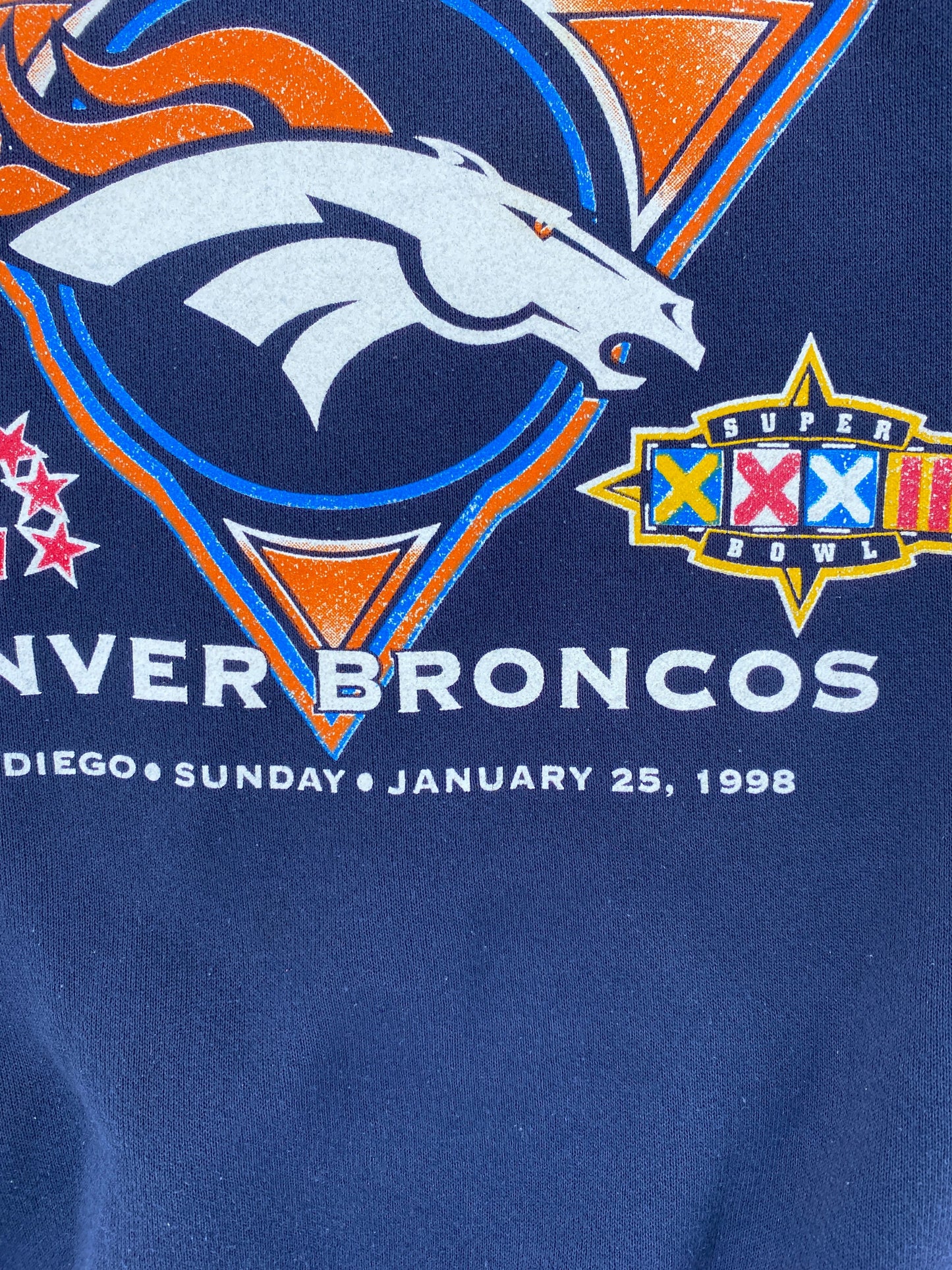 1998 DENVER BRONCOS Made in USA Size XL NFL Sweat-Shirt / G4065S