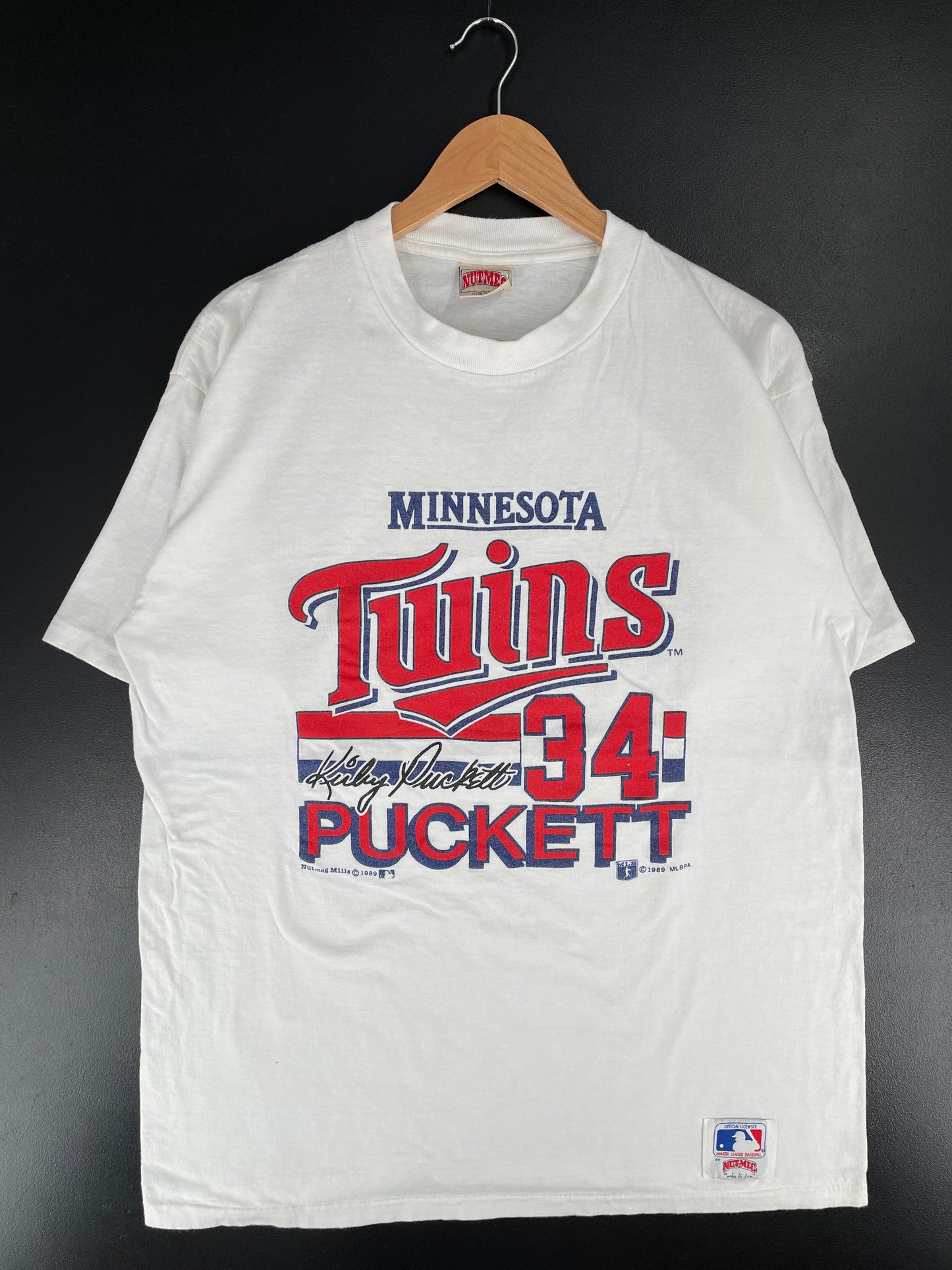 1989 MINNESOTA TWINS Made in USA Size Approx.XL Vintage MLB T-shirt / E7136T