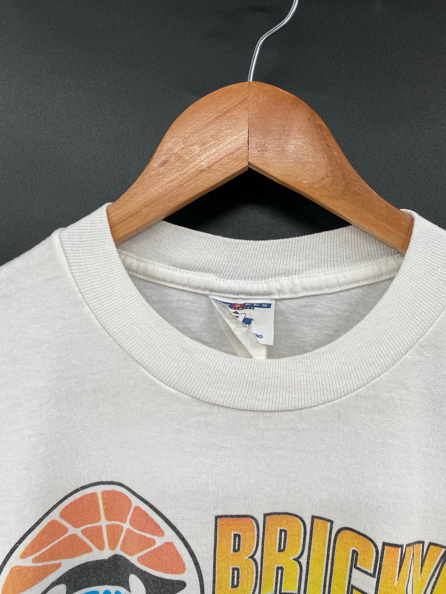 .Vintage BRICK YARD 400 Size No tag (Approx.XL) Racing T-Shirt / E8221T