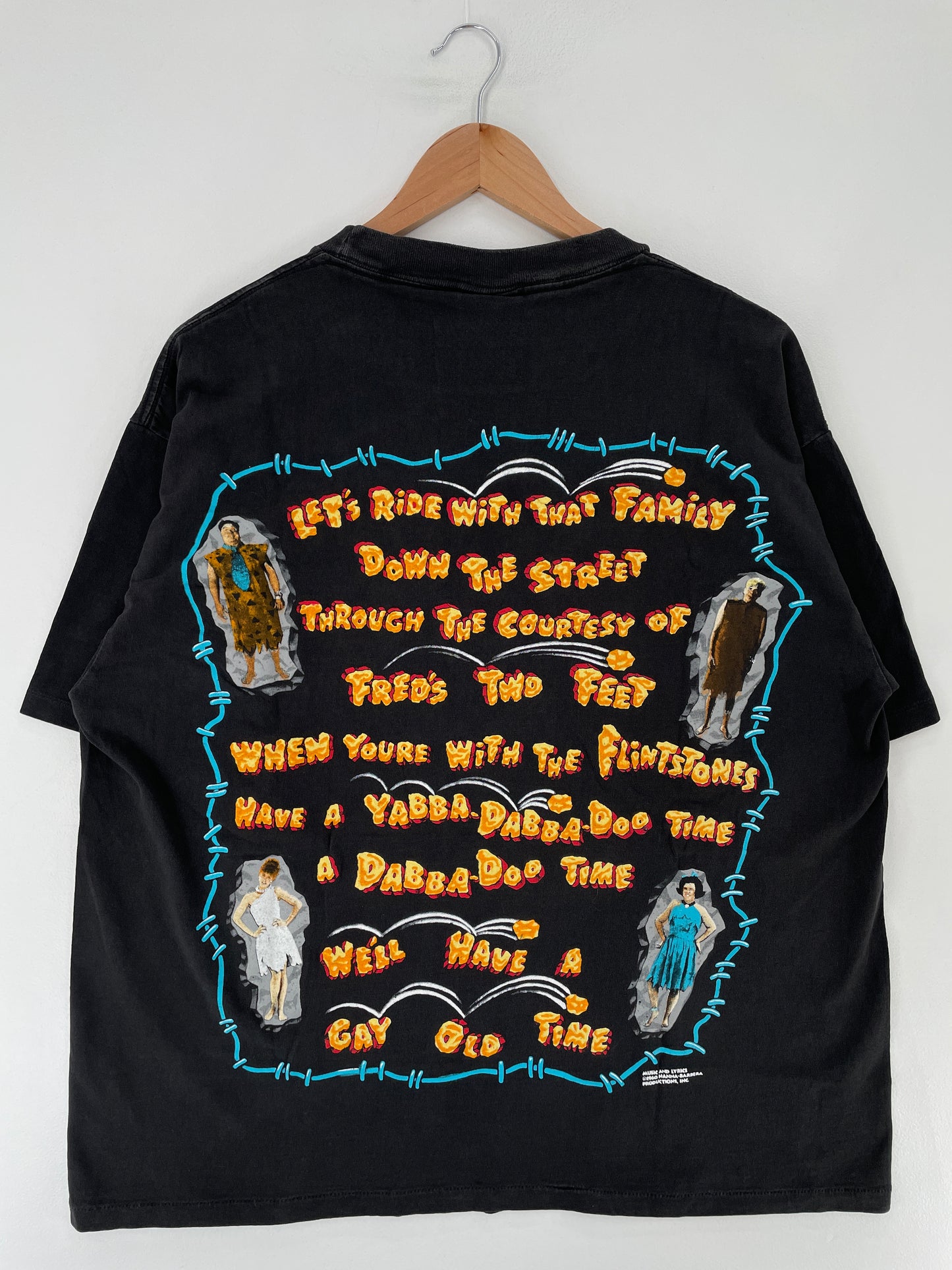 90’s THE FLINTSTONES Made in USA Size XL Vintage T-Shirt / E8068T