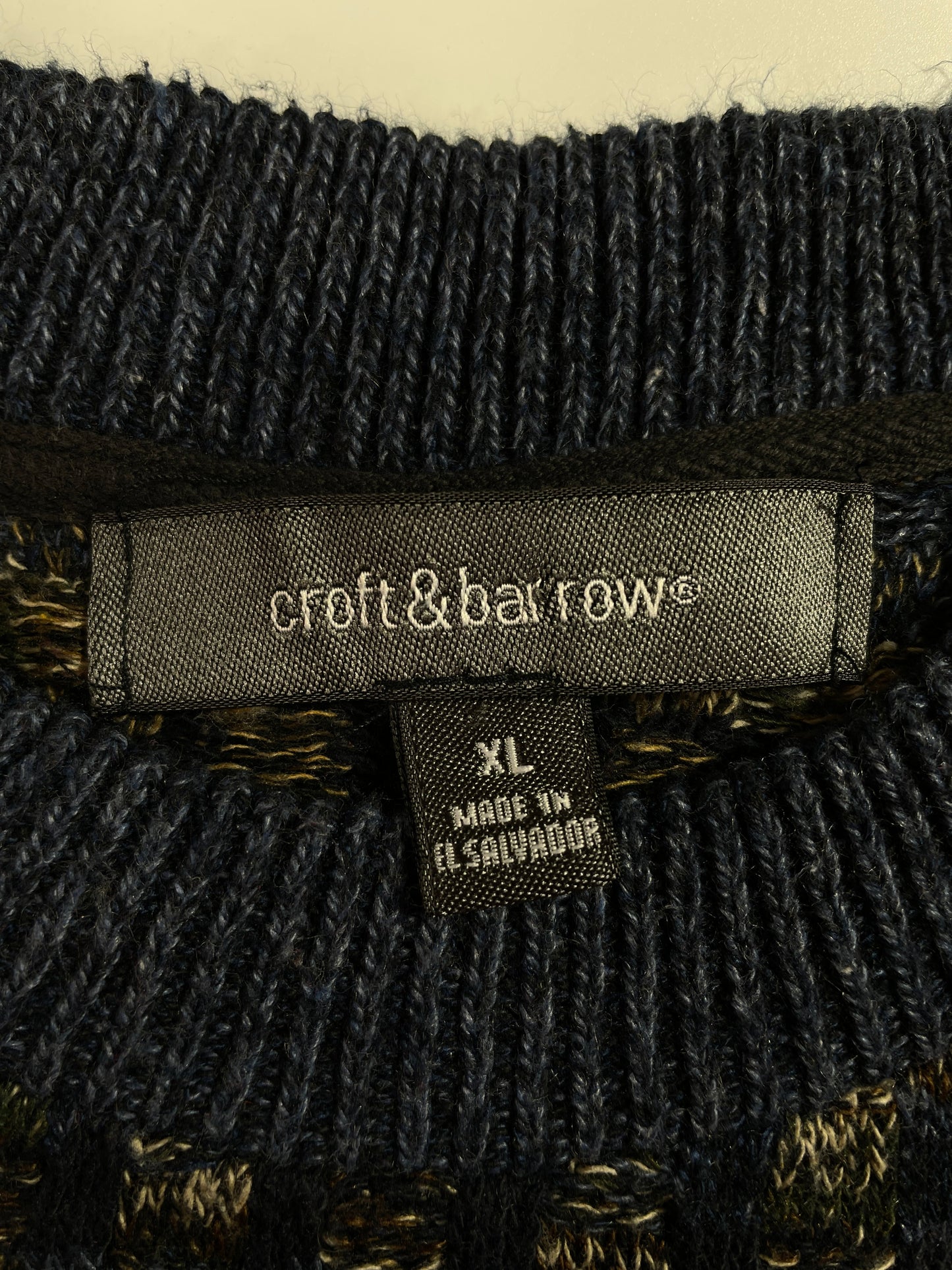 Vintage croft&barrowSize XL Cotton Knit Sweater / F1803K