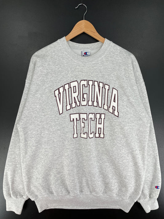 00’ CHAMPION x VIRGINIA TECH Size XL Vintage College Sweat shirt / F7992S