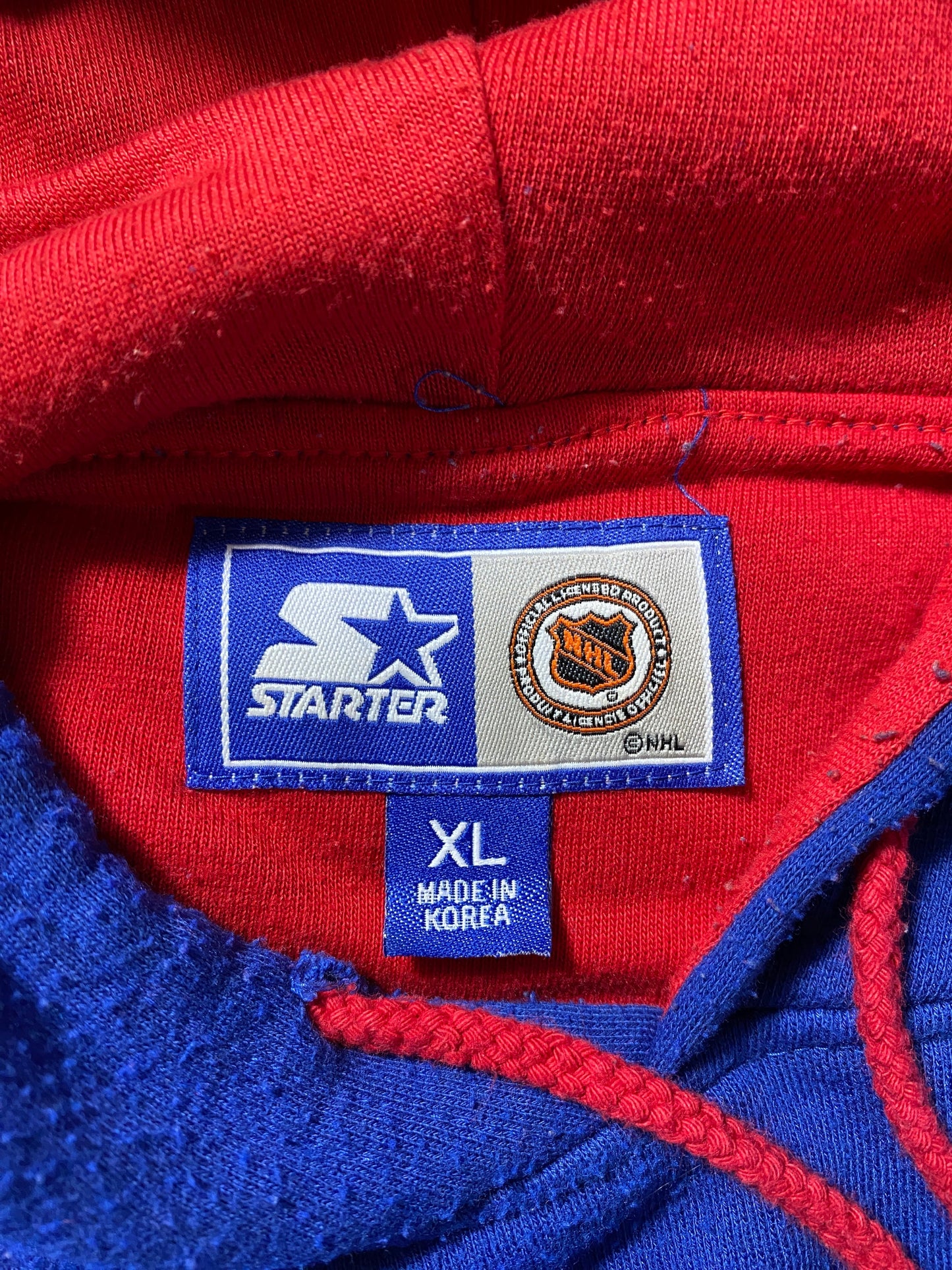 90’s STARTER x DIE ADLER MANNHEIM Size XL NHL Hoodie Sweat-Shirt / G3945S