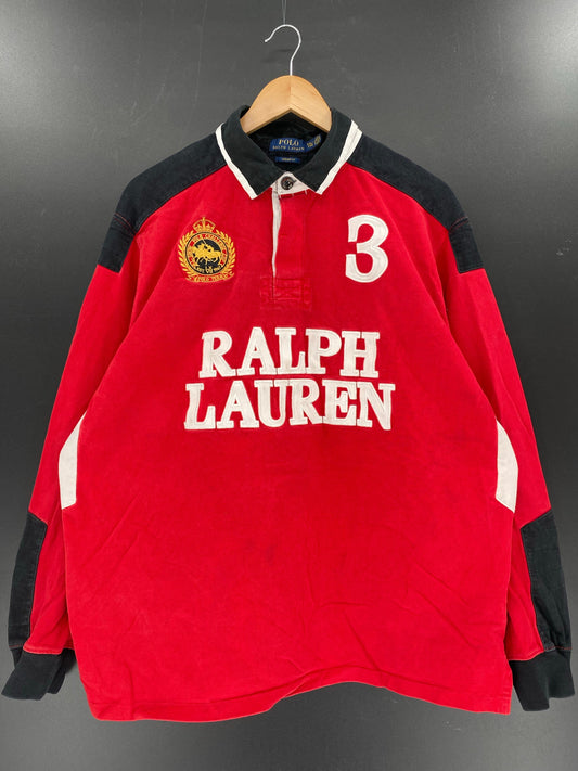00’ POLO RALPH LAUREN Size XXL Vintage Rugby-shirt / E7611R