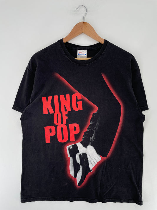 00’ MICHAEL JACKSON KING OF POP Size L Music T-shirt / E7812T