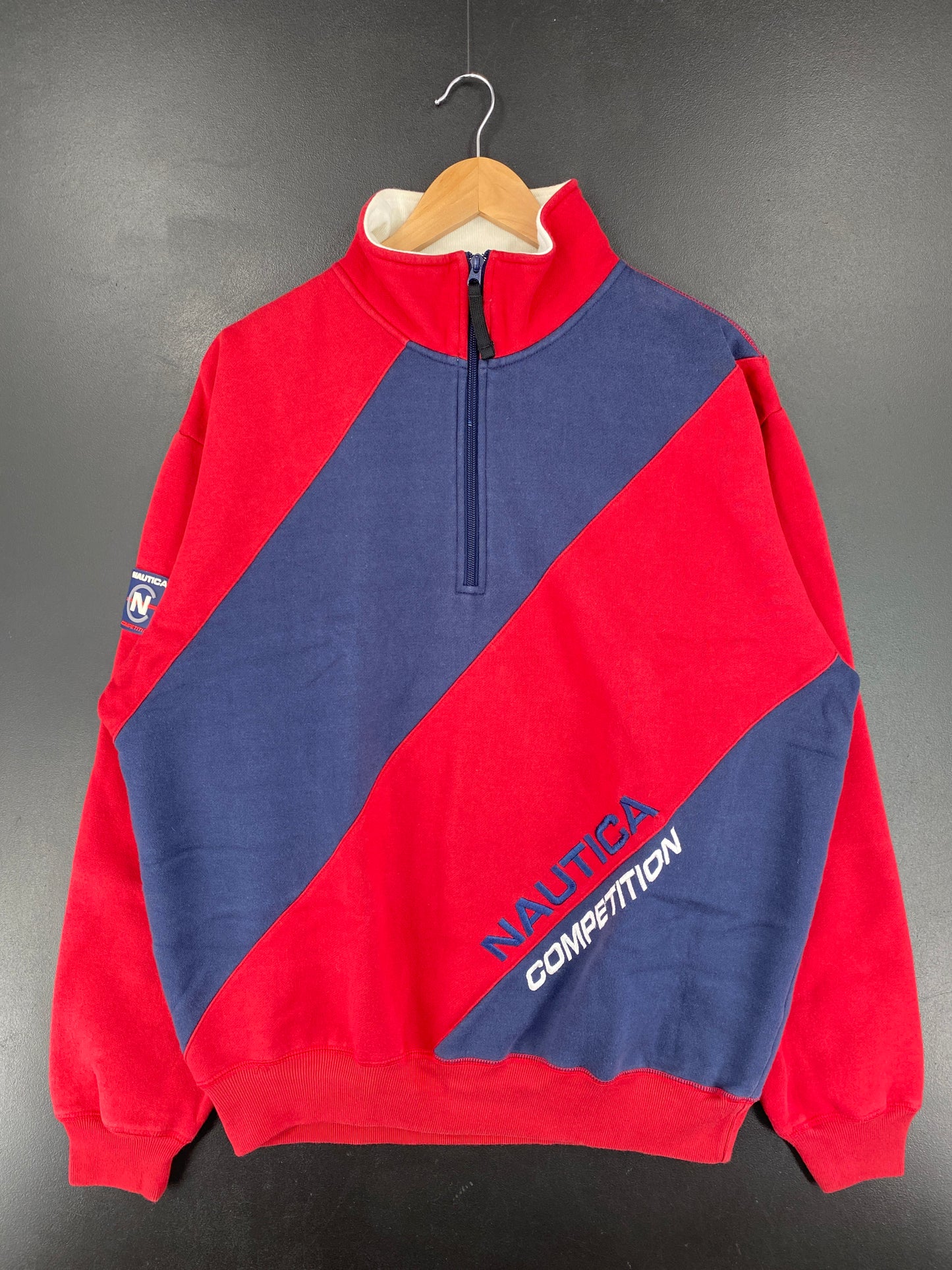 .Vintage NAUTICA COMPETITION Size L Half-Zip Sweat-shirt / E8346S