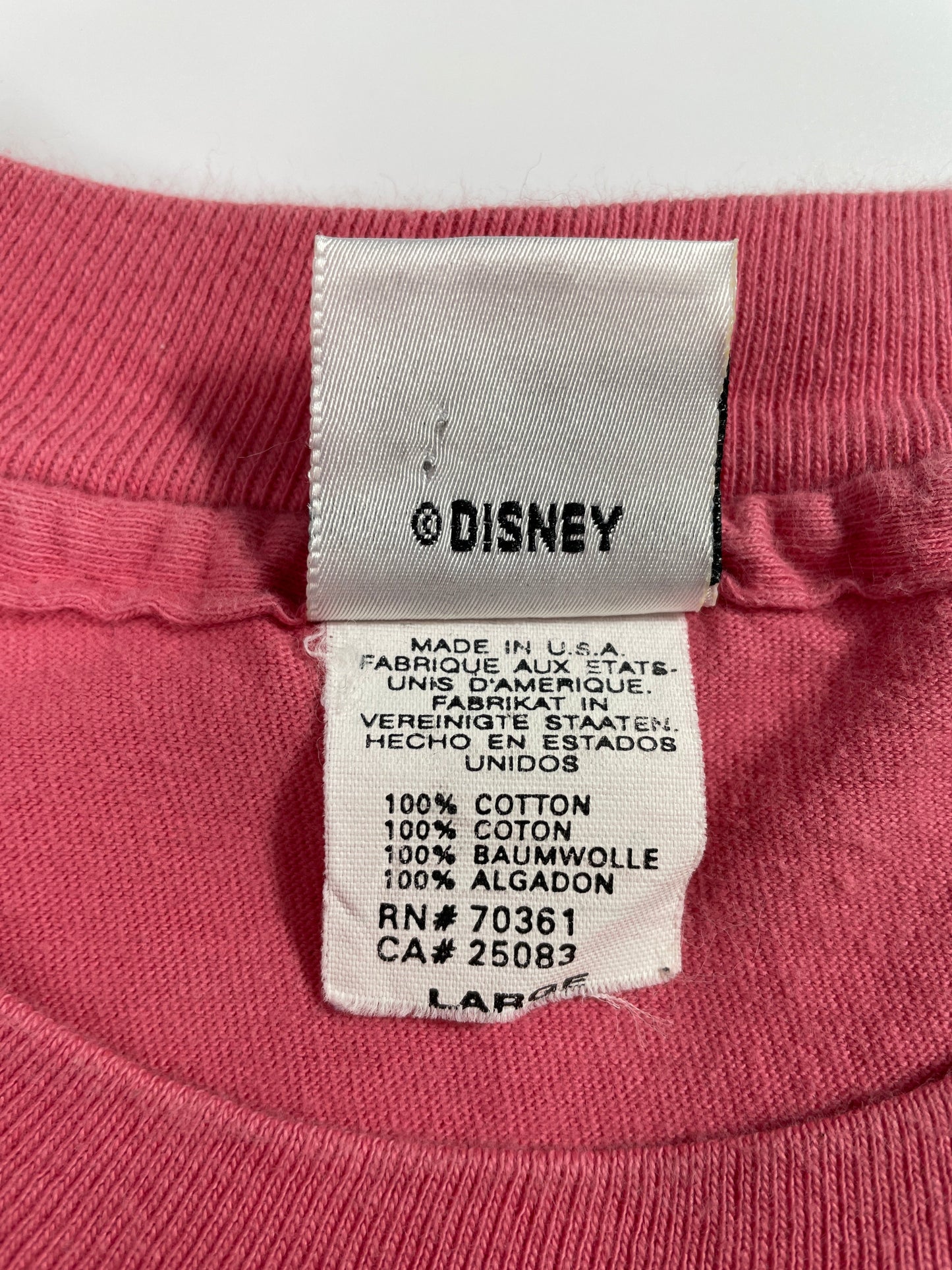 90's DISNEY LADY & THE TRAMP Made in USA Size L Vintage T-Shirt / G717T