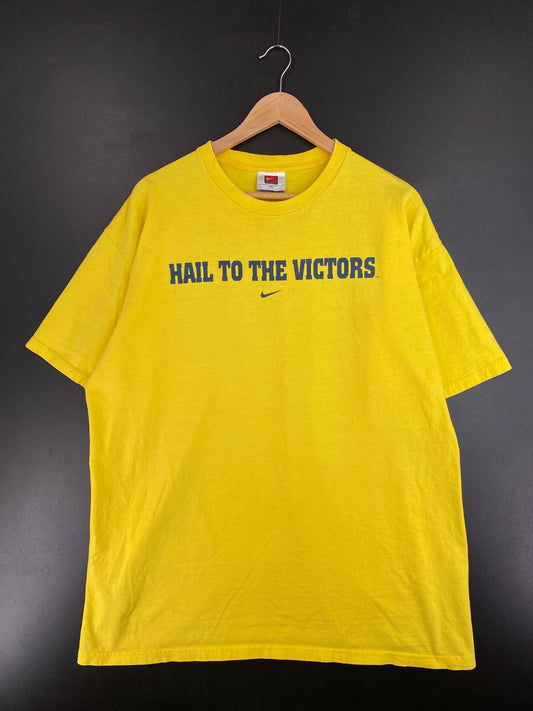 00’ NIKE x UNIVERSITY OF MICHIGAN Made in USA Size XL Vintage College T-Shirt / G2528T