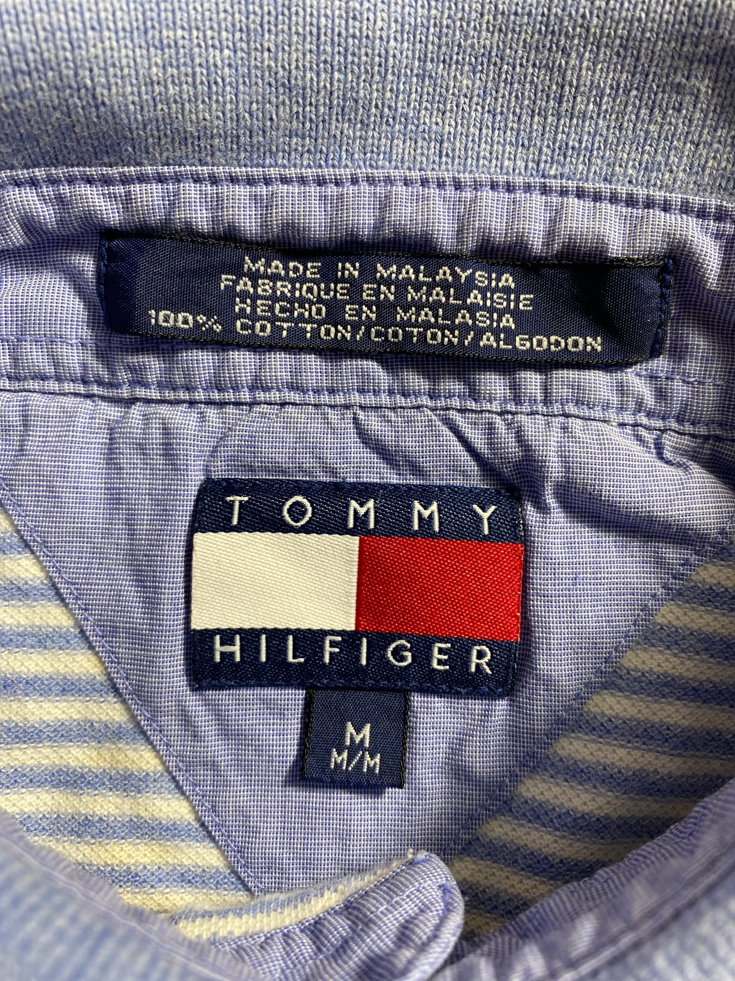 .Vintage TOMMY HILFIGER Size M Vintage Polo Shirt / E8589B