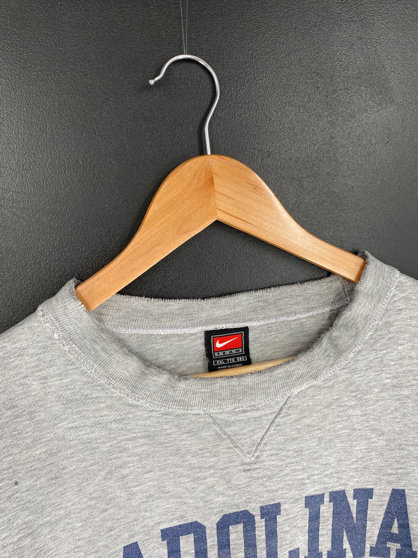 00' NIKE x CAROLINA Size XXL Vintage College Sweat Shirt / F3239S