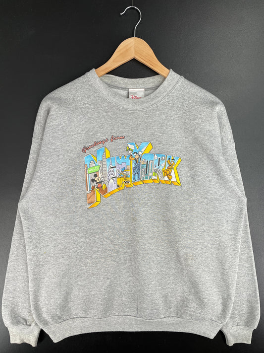 00’ DISNEY New York Size L Vintage Sweat-shirt / F7109S