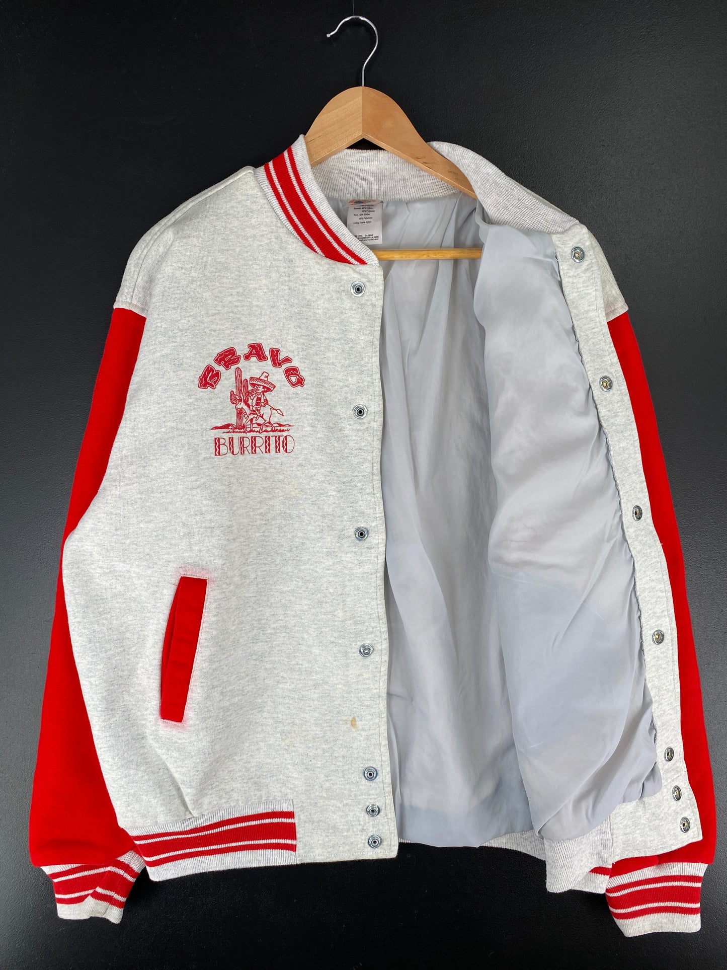 .90’s BRAVO BURRITO Size XL Vintage Sweat Jacket / E7650S