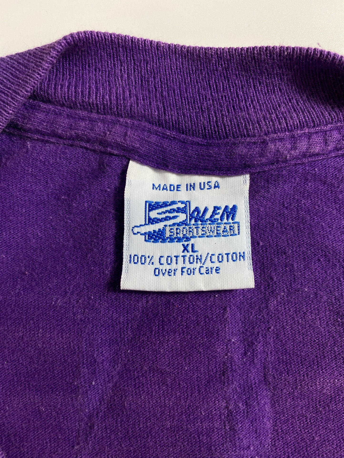 1994 SALEM x MINNESOTA VIKINGS Made in USA Size XL Vintage NFL T-shirt / E9436T