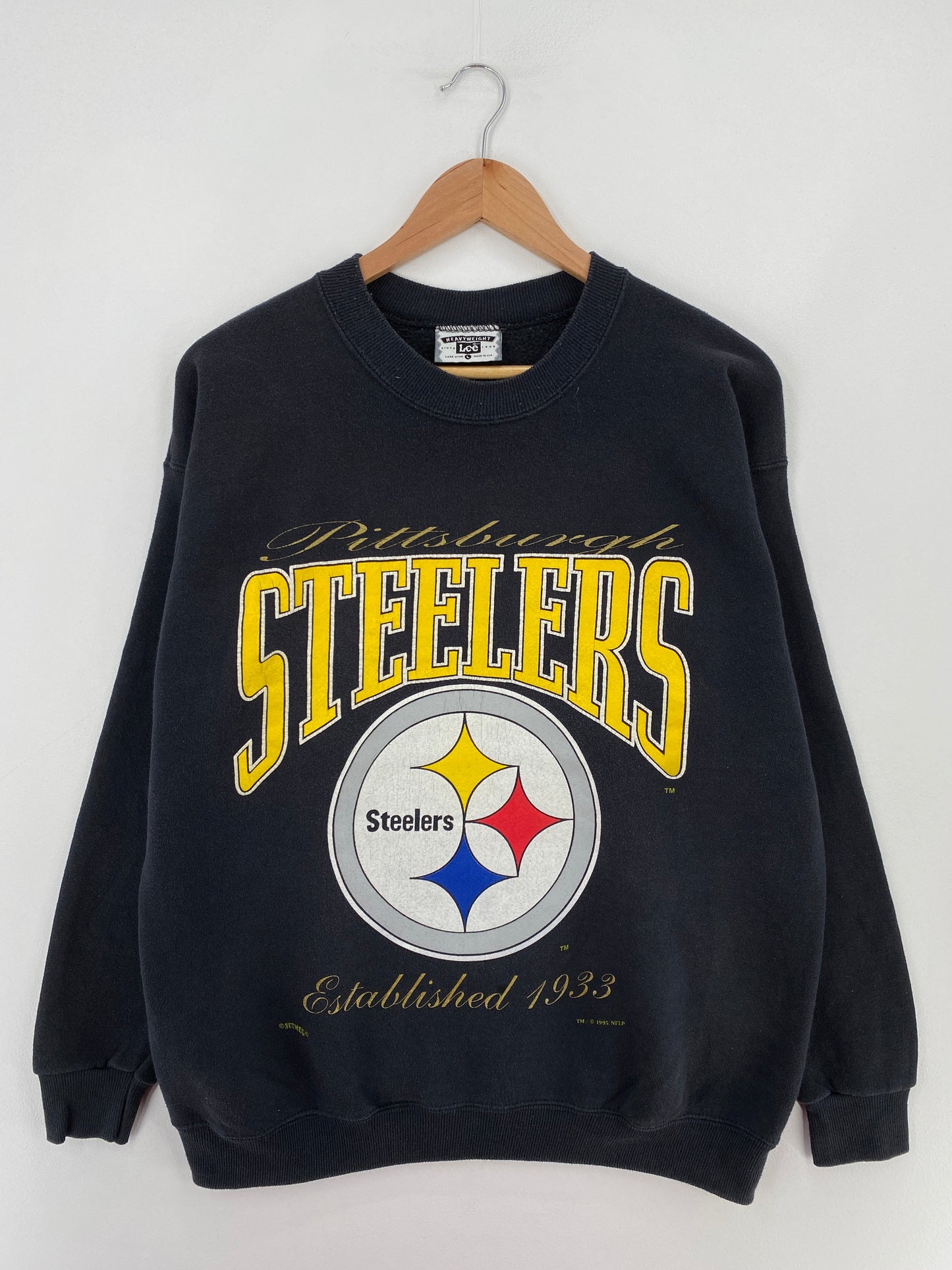 1995 PITTSBURGH STEELERS Made in USA Size L Vintage NFL Sweat-Shirt / F8450S