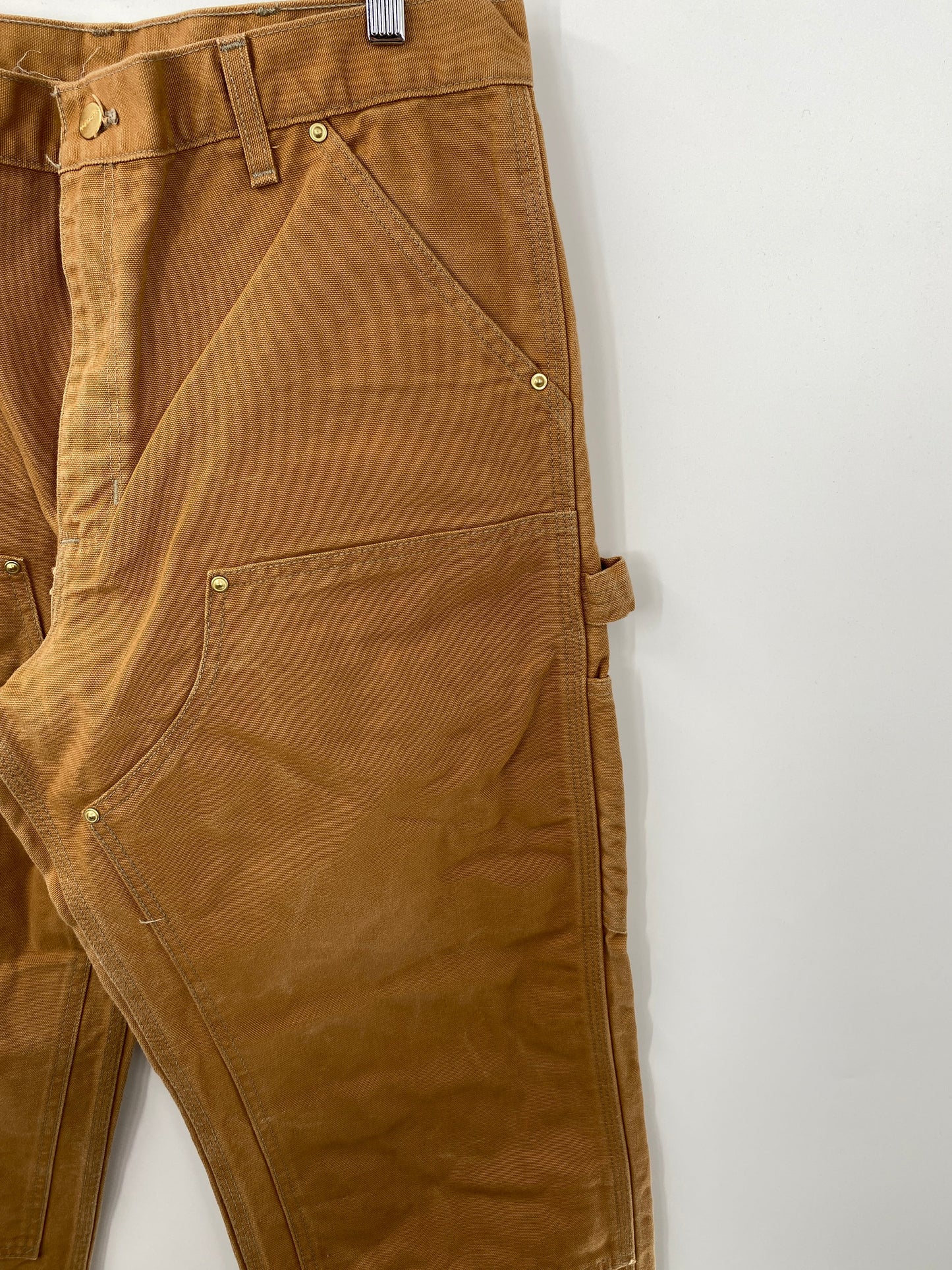 Vintage CARHARTT Made in USA Size W33xL28 Double Knee Duck Pants / F7159P