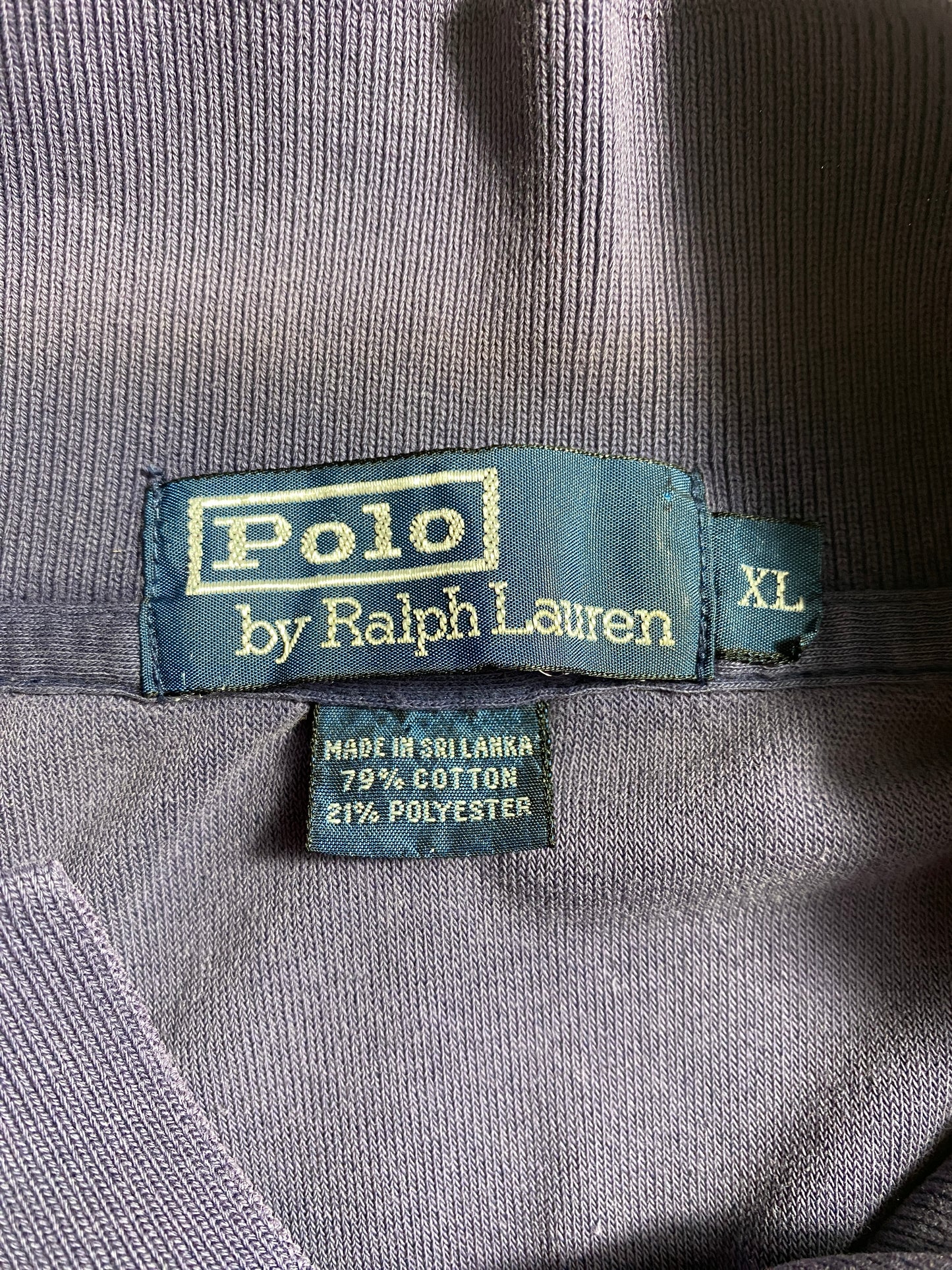 90's POLO RALPH LAUREN Size XL Vintage Fleece Polo-Shirt / E9152R