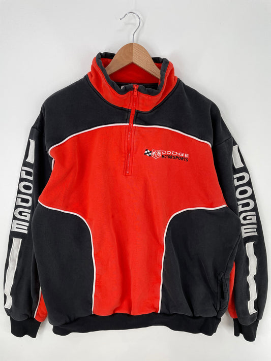 .00' DODGE MOTORSPORTS Size XXL Vintage Racing Half Zip-up Sweat-shirt / F6915S