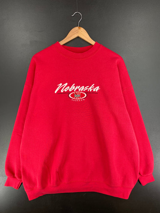 00' UNIVERSITY OF NEBRASKA Approx. Size XL Vintage College Sweat-shirt / F3100S