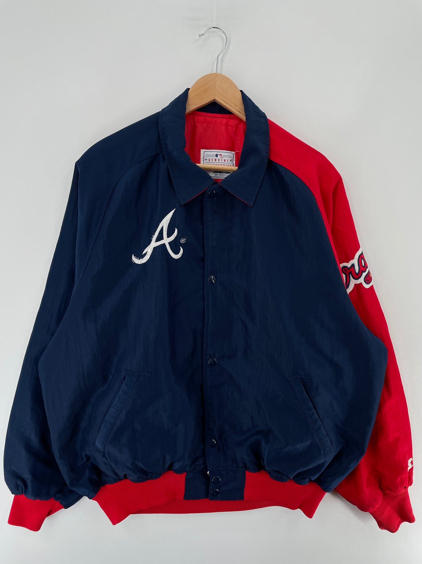 90’s STARTER x ATLANTA BRAVES Size L Vintage MLB Padded Nylon Jacket / E6879N
