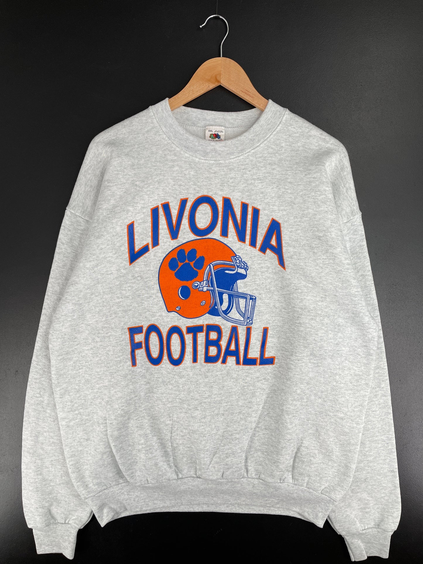 90's LICONIA FOOTBALL Made in USA Size XXL Vintage College Sweat-shirt / G4357S