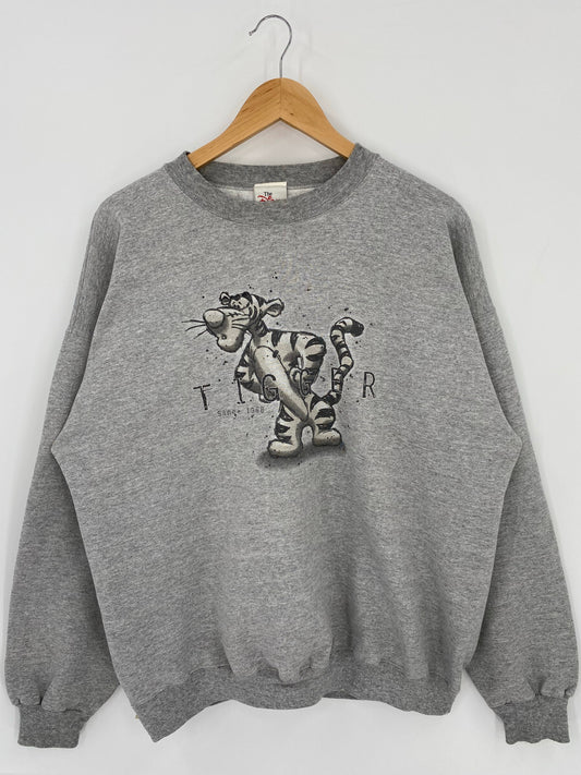 00’ DISNEY TIGGER Size No Tag (Approx.XL) Vintage Sweat-Shirt / F1250S