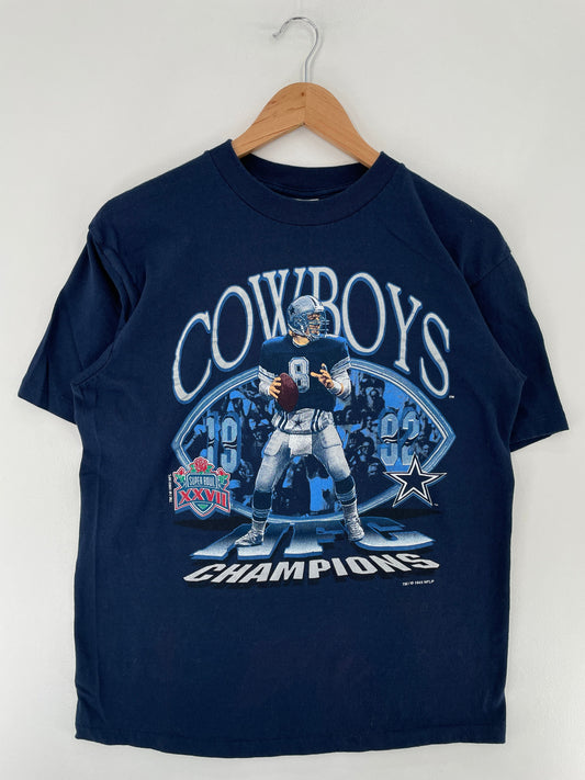 1993 SALEM x DALLAS COWBOYS Made in USA Size L Vintage NFL T-Shirt / F4778T