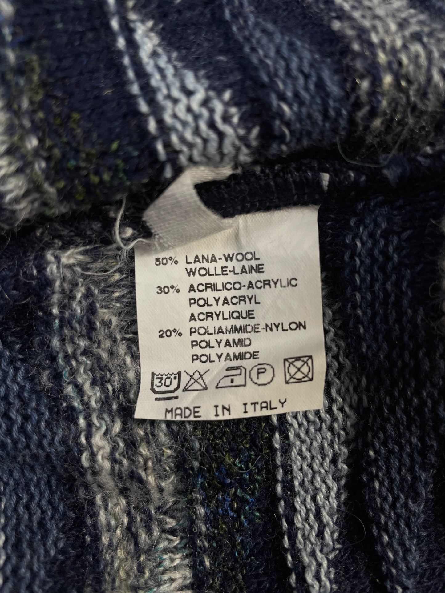 Vintage EMILIA NANDINI Size Approx.XL Wool Knit Sweater / F5875K