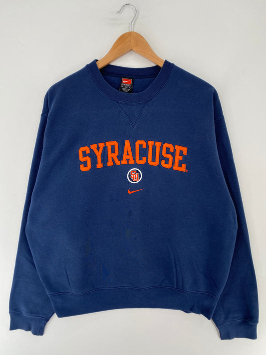 00' NIKE x SYRACUSE Size M Vintage College Sweat shirt / E9031S