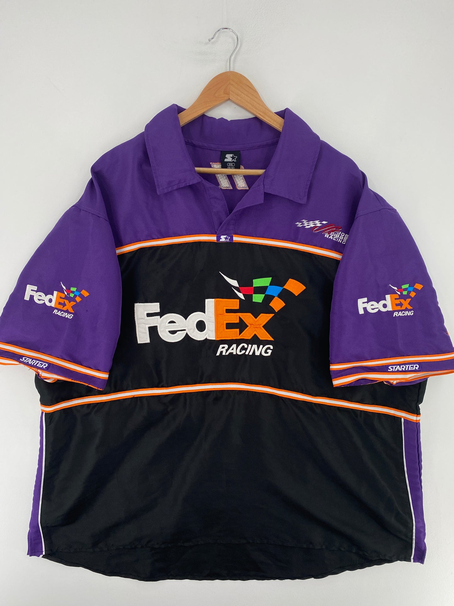 00' STARTER X FEDEX RACING Size XXL Vintage Racing Shirt / E9120N