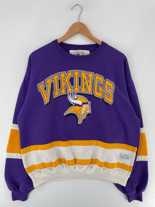 1990 MINNESOTA VIKINGS Size L Vintage NFL Sweat-Shirt / F4203S