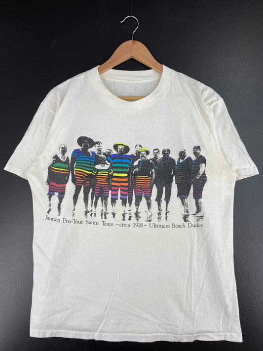 .90’s JANTZEN PRO-TOUR SWIM TEAM Size No Tag(Approx.L) T-Shirt / F1053T
