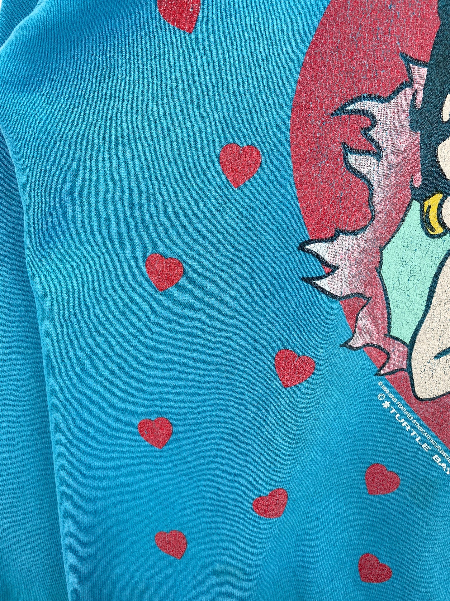 1993 BETTY BOOP Made in USA Size Approx.M Vintage Sweat-shirt / F6342S