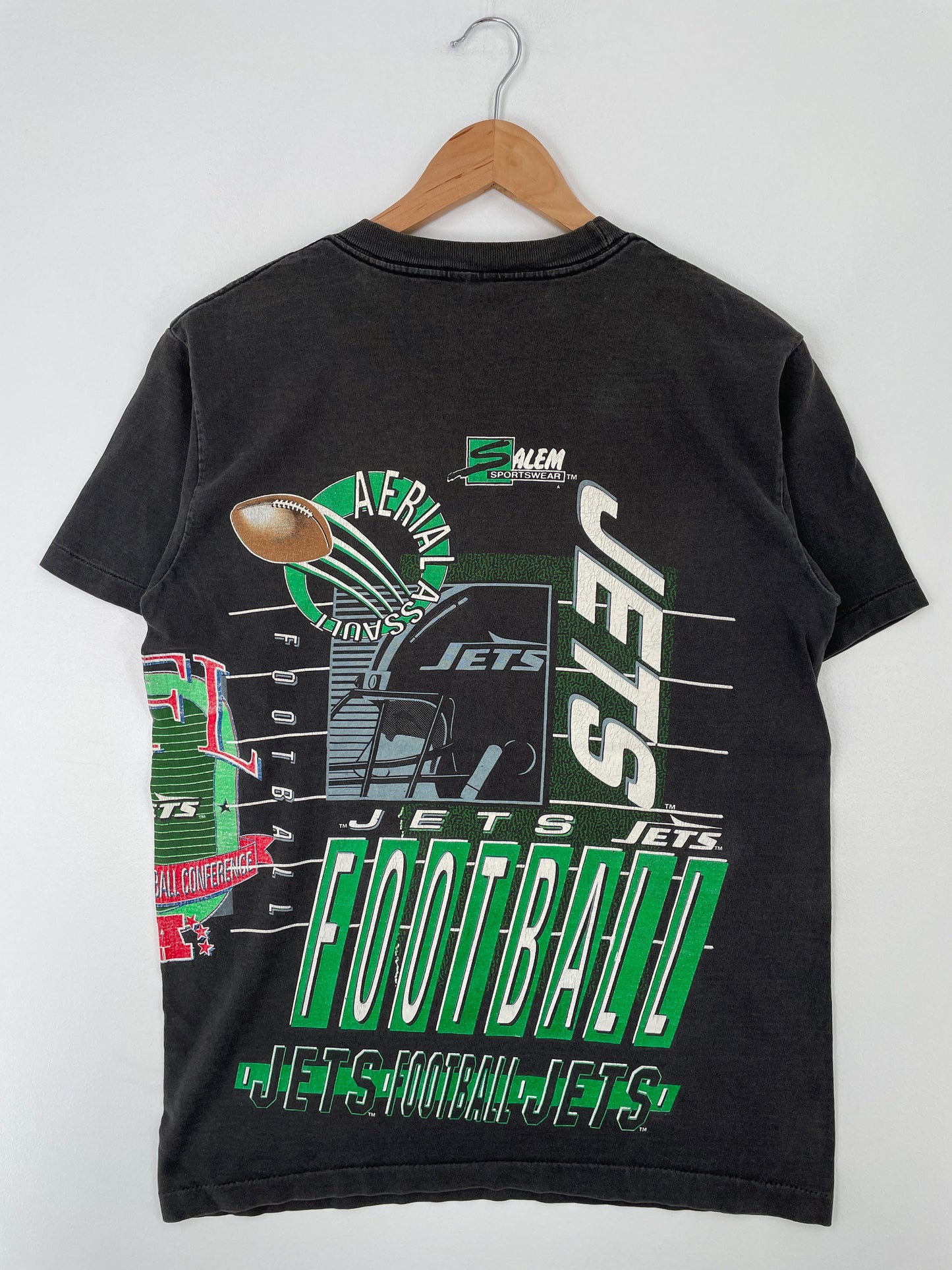 90’s SALEM x NEW YORK JETS Size Approx.M NFL T-Shirt / E8885S